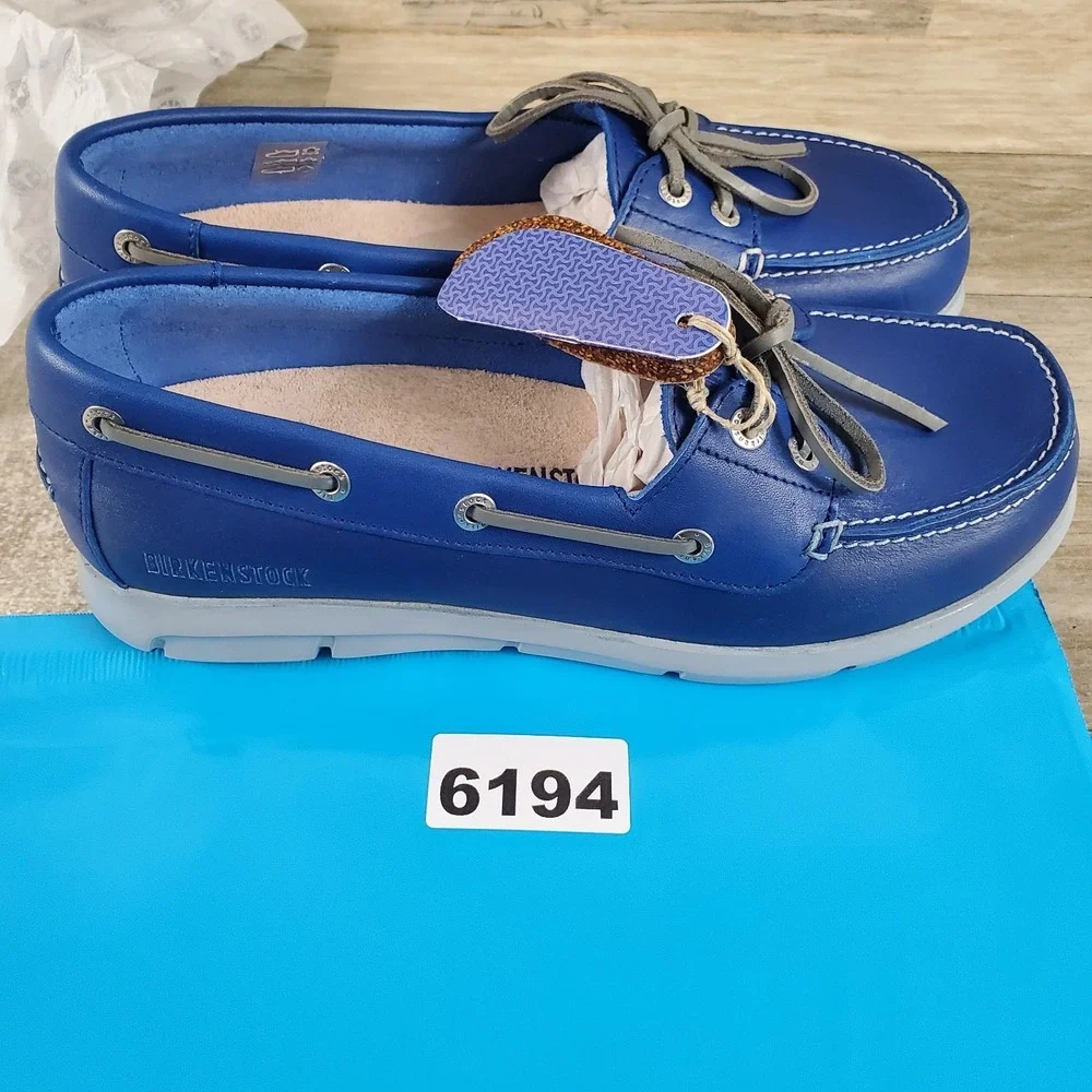 Birkenstock Tennessee Unisex Boat Shoes Mens 8 Womens 10 Leather Casual Sneakers